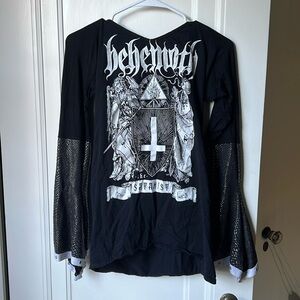 Behemoth The Satanist altered hooded long sleeve women’s top